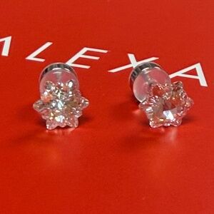 By Alexa Rae 2025 Advent Adjustable BRILLIANT Silver Snowflake Earrings NWOT